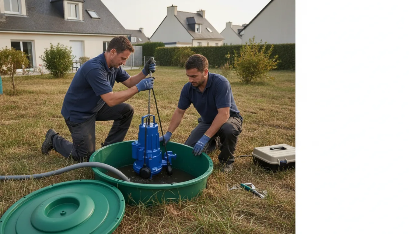 Dépannage pompe de relevage Saint-Renan – méthode / geste technique